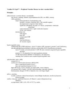 D18 peripheral vascular disease