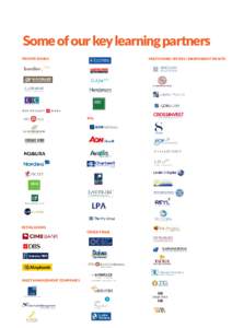 Some of our key learning partners MULTI-FAMILY OFFICES / INDEPENDENT WEALTH PRIVATE BANKS  IFAs