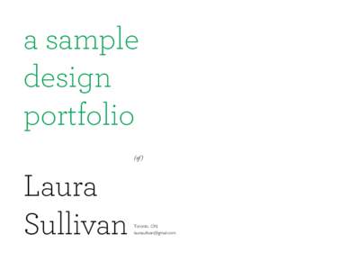 a sample design portfolio (of )  Laura