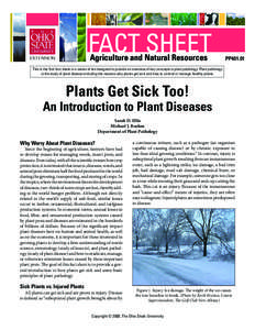 Plants Get Sick Too! An Introduction to Plant Diseases