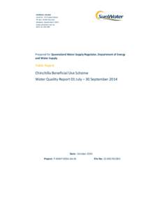 Chinchilla Beneficial Use Scheme third Quarter report 2014