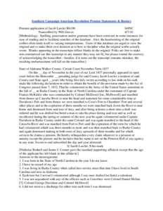 Southern Campaign American Revolution Pension Statements & Rosters Pension application of Jacob Lawler R6190 fn9NC Transcribed by Will Graves[removed]Methodology: Spelling, punctuation and/or grammar have been corrected 