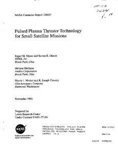 NASA Contractor Report[removed]Pulsed Plasma Thruster Technology