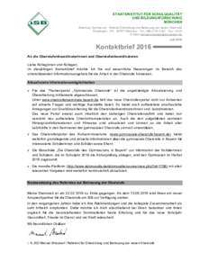 STAATSINSTITUT FÜR SCHULQUALITÄT UND BILDUNGSFORSCHUNG MÜNCHEN Abteilung Gymnasium · Referat Entwicklung und Betreuung der neuen Oberstufe Schellingstr. 155 · 80797 München · Tel.:  · Fax: -2125 E-Ma