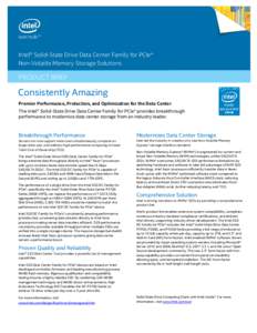 Intel Solid-State Drive DC S3500 Series Product Brief