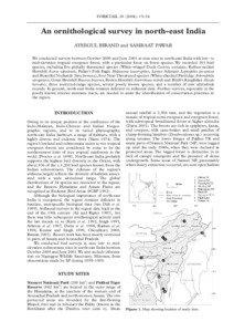 FORKTAIL[removed]): 15–24  An ornithological survey in north-east India