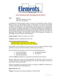 Elements -- Agent Information