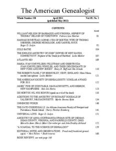 American Society of Genealogists / Board for Certification of Genealogists / Genealogy / Epistemology / Behavior / Ethology / Genealogical societies / Robert Charles Anderson / Donald Lines Jacobus