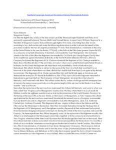 Southern Campaign American Revolution Pension Statements & Rosters Pension Application of William Chapman S2121 Transcribed and annotated by C. Leon Harris VA