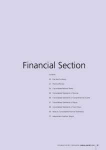 Financial Section Contents 24	 Five-Year Summary 25	 Financial Review 34	 Consolidated Balance Sheets 36	 Consolidated Statements of Income