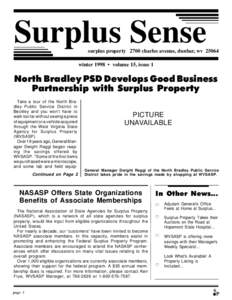 Surplus Sense  surplus property 2700 charles avenue, dunbar, wv[removed]winter 1998 • volume 15, issue 1