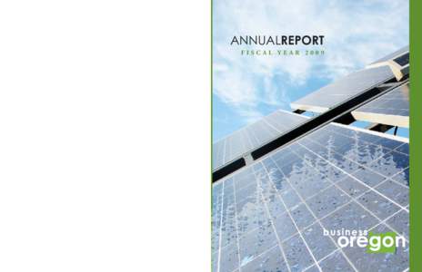 ANNUALREPORT FISCAL YEAR[removed]Oregon BUSINESS development commission E. Walter Van Valkenburg, Chair Steve Emery