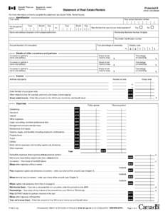 Protected B  Statement of Real Estate Rentals when completed