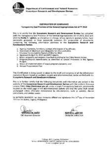 Los Baños /  Laguna / Department of Environment and Natural Resources / Organisation of Islamic Cooperation