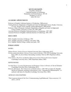Microsoft Word - 14 Gilmartin CV Web