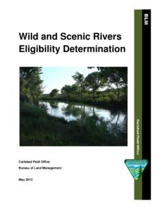BLM  Wild and Scenic Rivers Eligibility Determination  Carlsbad Field Office