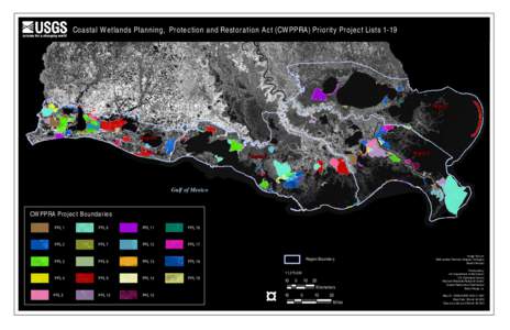 Coastal Wetlands Planning, Protection and Restoration Act (CWPPRA) Priority Project ListsRegion 1 Region 4 Region 2