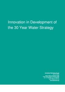 Innovation in Development of the 30 Year Water Strategy