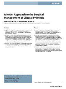 Case Report  A Novel Approach to the Surgical