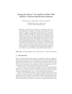 Paying for Piracy? An Analysis of One-Click Hosters’ Controversial Reward Schemes Tobias Lauinger1 , Engin Kirda1 , and Pietro Michiardi2 1  Northeastern University, Boston, USA