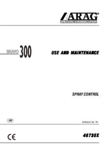 USE AND MAINTENANCE  SPRAY CONTROL GB