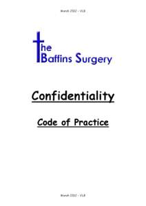 March[removed]VLB  Confidentiality Code of Practice  March[removed]VLB