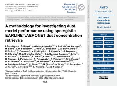 Discussion Paper  Atmos. Meas. Tech. Discuss., 8, 3605–3666, 2015 www.atmos-meas-tech-discuss.netdoi:amtd © Author(sCC Attribution 3.0 License.