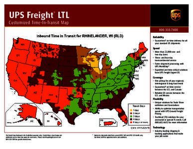 UPS Freight LTL ® Customized Time-In-Transit Map[removed]