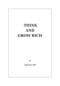 THINK AND GROW RICH by Napoleon Hill