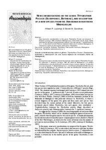 ARTÍCULO:  NEW CONSIDERATIONS ON THE GENUS TITYOBUTHUS