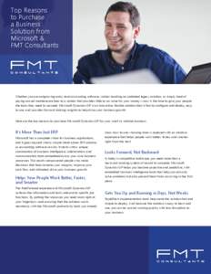 Top Reasons to Purchase a Business Solution from Microsoft & FMT Consultants