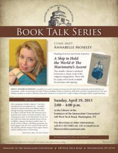 Book Talk Series HUNTINGTON, NEW YORK Come meet  Annabelle Moseley