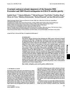 Coseismic and post-seismic signatures of the Sumatra 2004 December and 2005 March earthquakes in GRACE satellite gravity