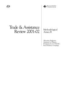 Methodological Annex B: Trade and Assistance Review[removed]