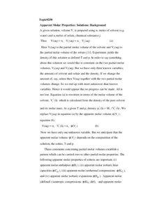 Analytical chemistry / Thermodynamics / Solutions / Molality / Partial molar property / Molar mass / Molar concentration / Molar volume / Apparent molar property / Chemistry / Physical chemistry / Chemical properties