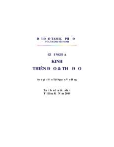 ÐẠI ÐẠO TAM KỲ PHỔ ÐỘ TÒA THÁNH TÂY NINH GIẢI NGHĨA  KINH