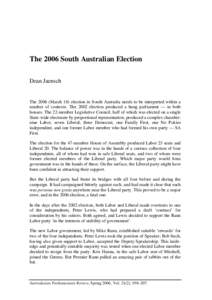 12-SA 2006 election Jaensch