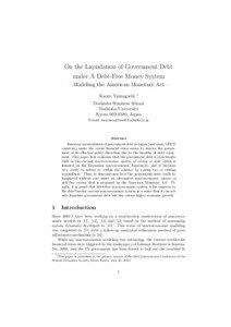 On the Liquidation of Government Debt under A Debt-Free Money System – Modeling the American Monetary Act –
