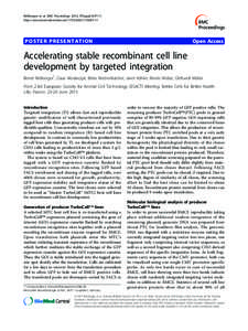 Molecular genetics / Gene delivery / Biotechnology / Chinese hamster ovary cell / Recombinase-mediated cassette exchange / Molecular cloning / Recombinant DNA / Transfection / Vector / Biology / Molecular biology / Genetics