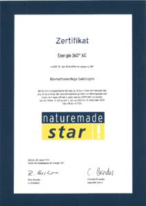 Zertif ¡kat Energie 360