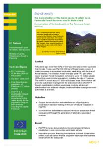 EuropeAid  Bio-diversity The Conservation of the Sierra Leone Western Area Peninsula Forest Reserves and its Watershed  Conservation of the biodiversity of the Peninsula forest