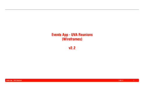Events App - UVA Reunions {Wireframes} v2.2 Events App - UVA Reunions