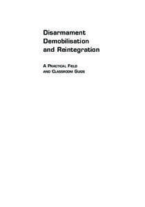 Disarmament, Demobilisation and Reintegration