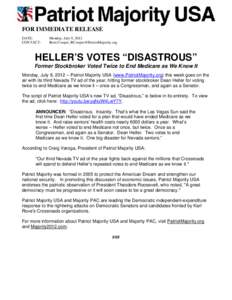 Medicare / Presidency of Lyndon B. Johnson / Dean Heller / Heller / Karl Rove / Democratic Party / United States National Health Care Act / Politics of the United States / Federal assistance in the United States / Healthcare reform in the United States