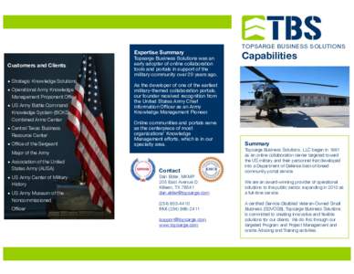 Backup of TBS capabilities