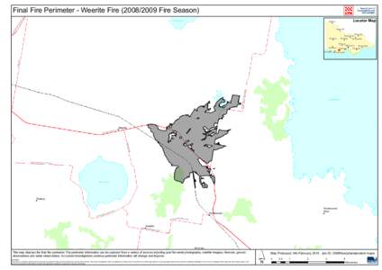 Final Fire Perimeter - Weerite Fire[removed]Fire Season) RO AD  Locator Map