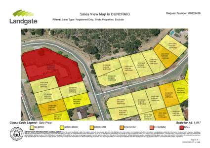 Request Number: [removed]Sales View Map in DUNCRAIG Filters: Sales Type: Registered Only, Strata Properties: Exclude  17