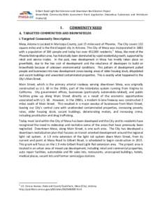 Gilbert Road Light Rail Extension and Downtown Revitilization Project Brownfields Community-Wide Assessment Grant Application (Hazardous Substances and Petroleum Products) 1.