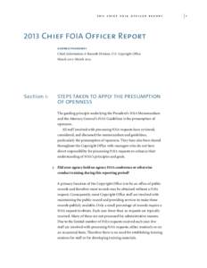 2013 Chief FOIA Officer Report