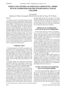 Design and Control of Emittance Growth of Short Bunch Compressor for International Linear Collider